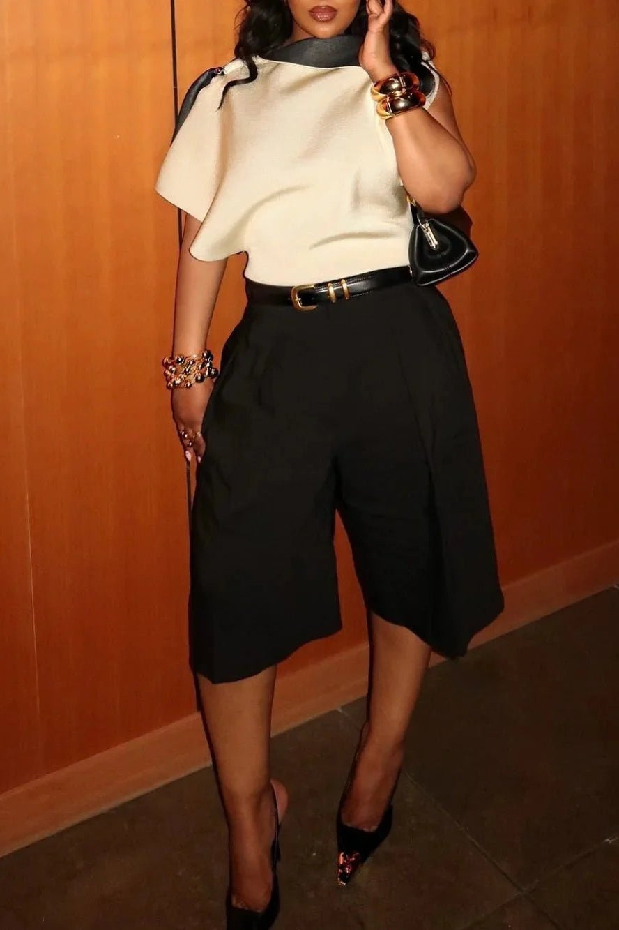 SOKYND Anaïs High Waist Belted Bermuda Shorts BottomsSOKYND-906263-BLA-XS-07447BlackXS