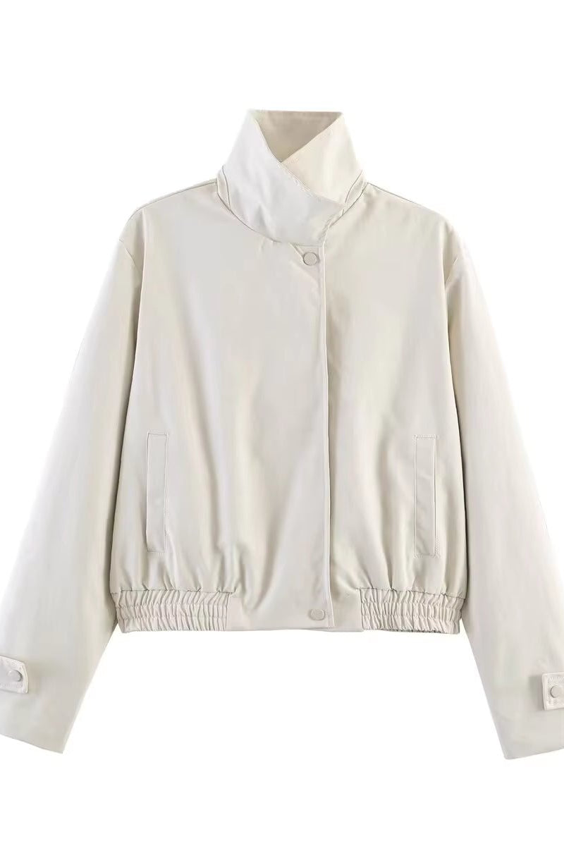 SOKYND Anne High Neck Zip Jacket JacketSOKYND-111575-CRE-S-38583CremeS