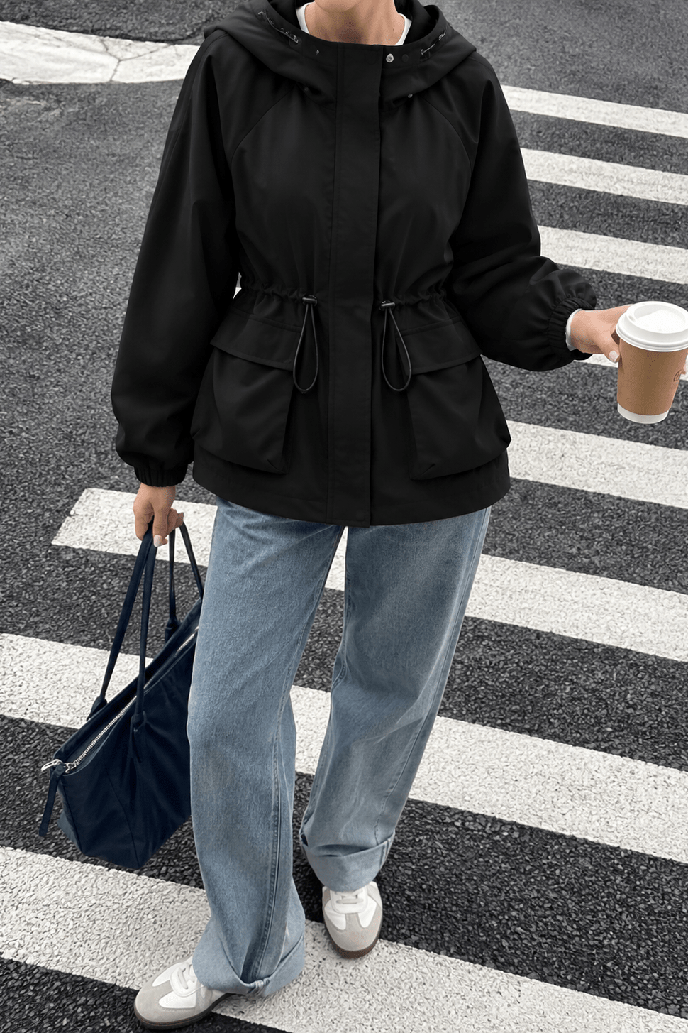 SOKYND Camila Waterproof Hooded Jacket Coats & JacketsBlackS