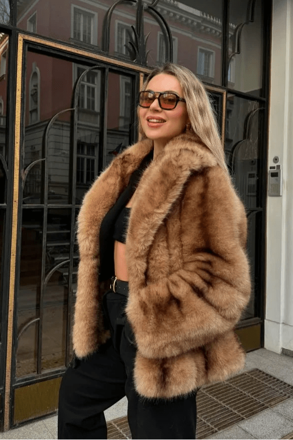 SOKYND Cattleya Faux Fur Coat Coats & Jacketsxr1767356248747144975BrownXL