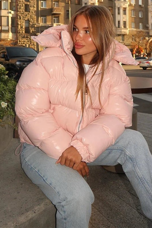 SOKYND Davina Hooded Puffer Jacket Coats & JacketscO1767356248748017991PinkS