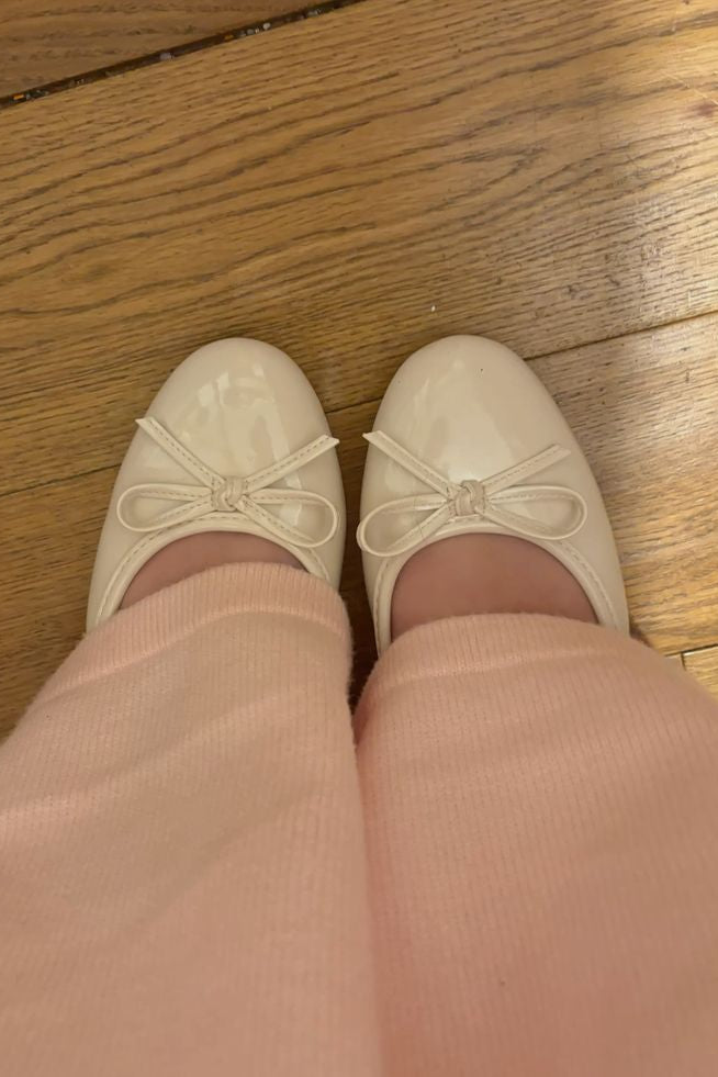 SOKYND Delphine Bowtie Ballet Flats ShoesBeige35