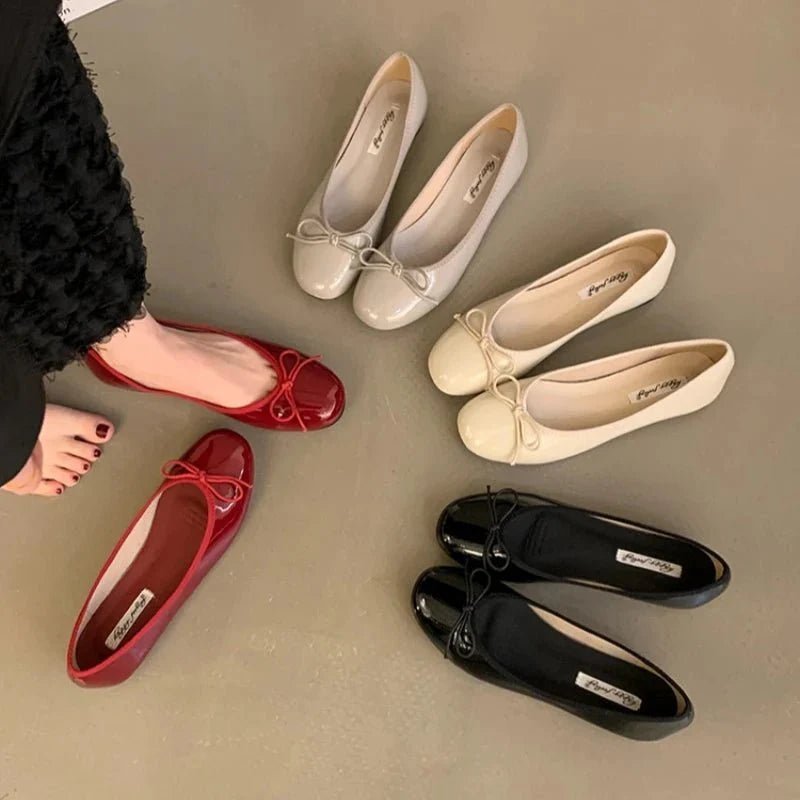 SOKYND Delphine Bowtie Ballet Flats ShoesSOKYND-266071-BLA-OS-22999Black35