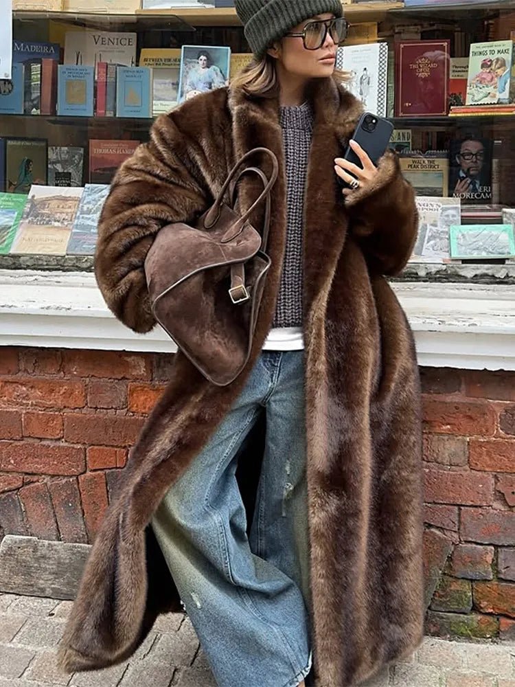SOKYND Ellen Faux Fur Long Overcoat CoatSOKYND-393687-L-OS-90103L