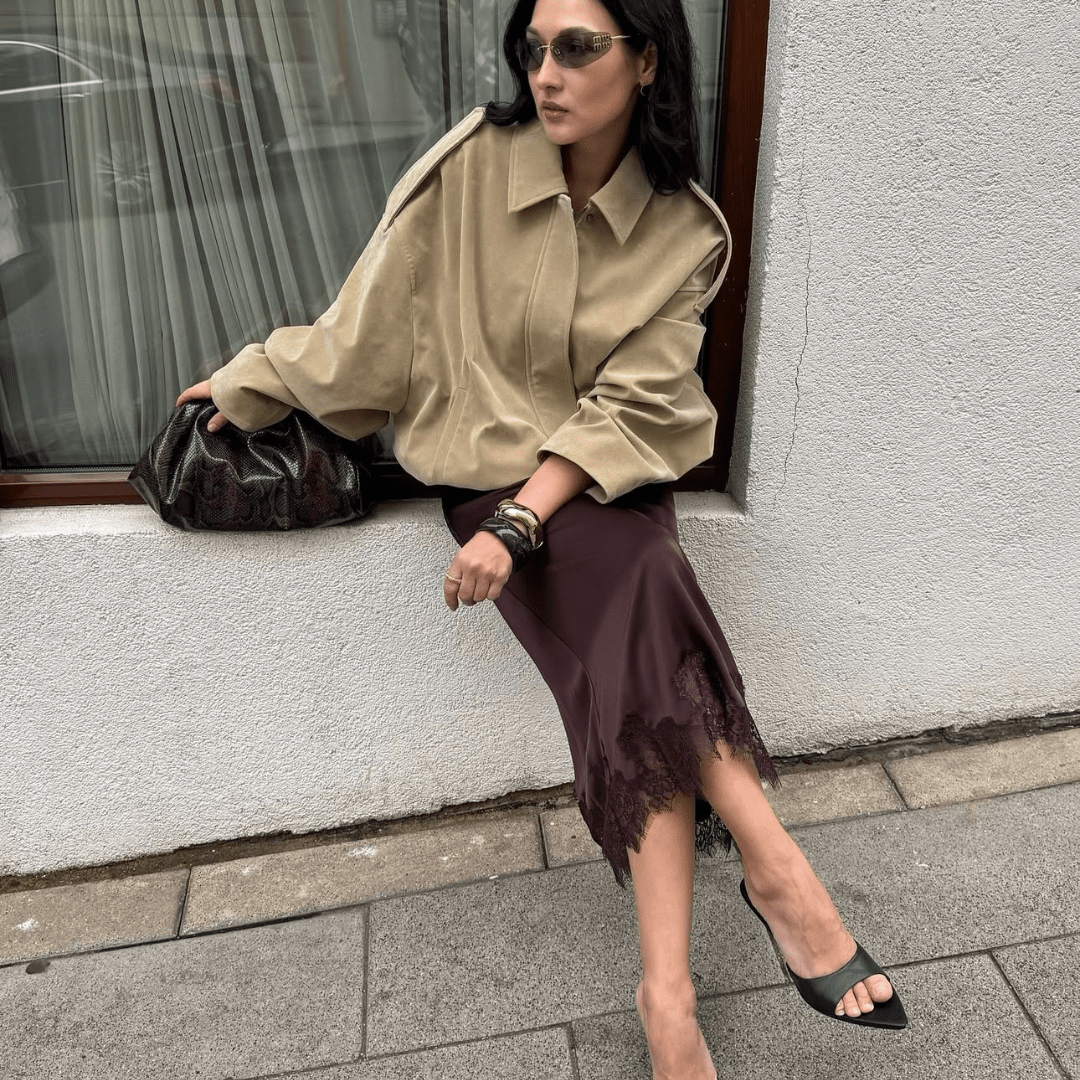 SOKYND Erica Faux Suede Bomber Jacket JacketSOKYND-248727-BEI-S-43383BeigeS