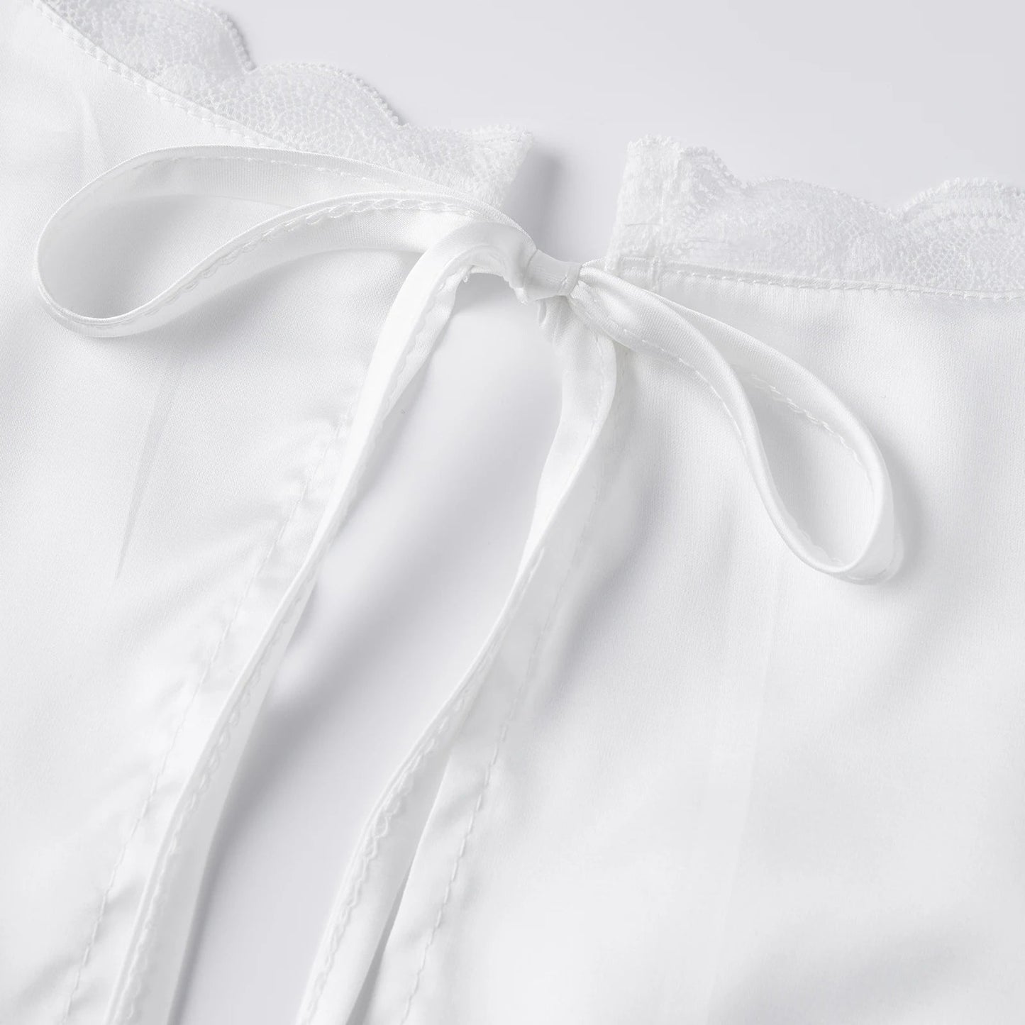 SOKYND Francine Deep Neck Satin Top TopsRp1772777205907554568BlackXL