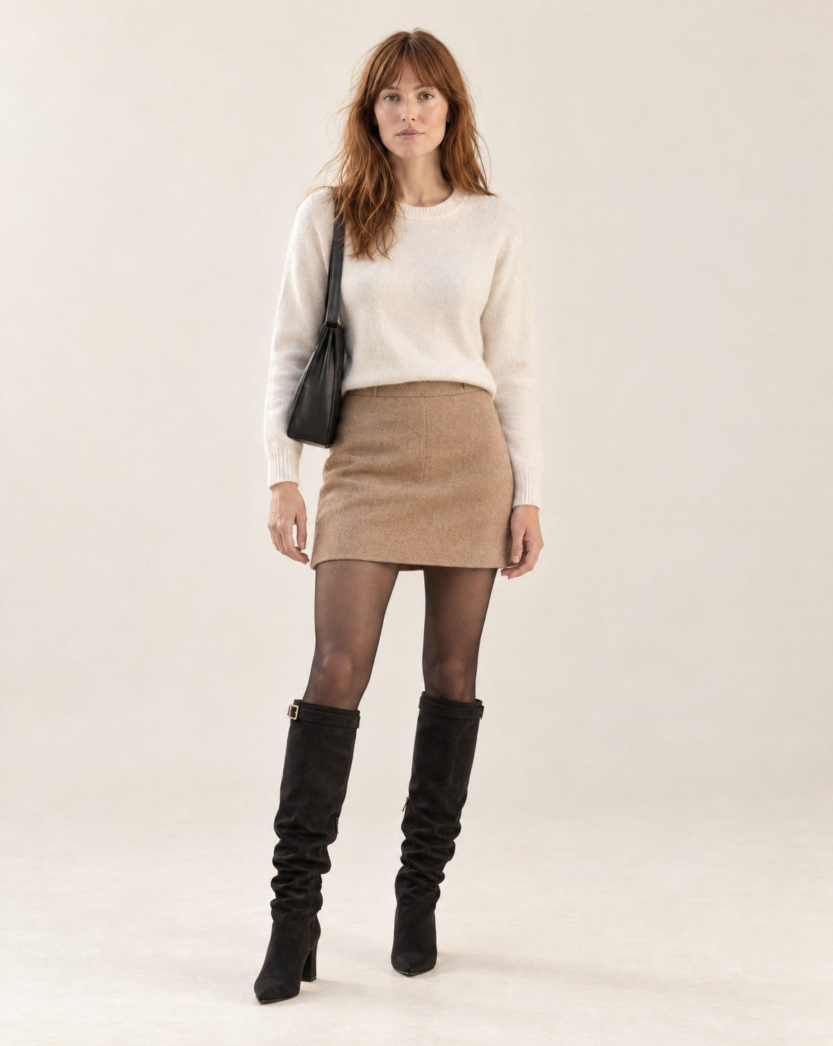 SOKYND Gloria Slouchy Faux Suede Knee High Boots BootsSOKYND-752535-BLA-34-08695Black34
