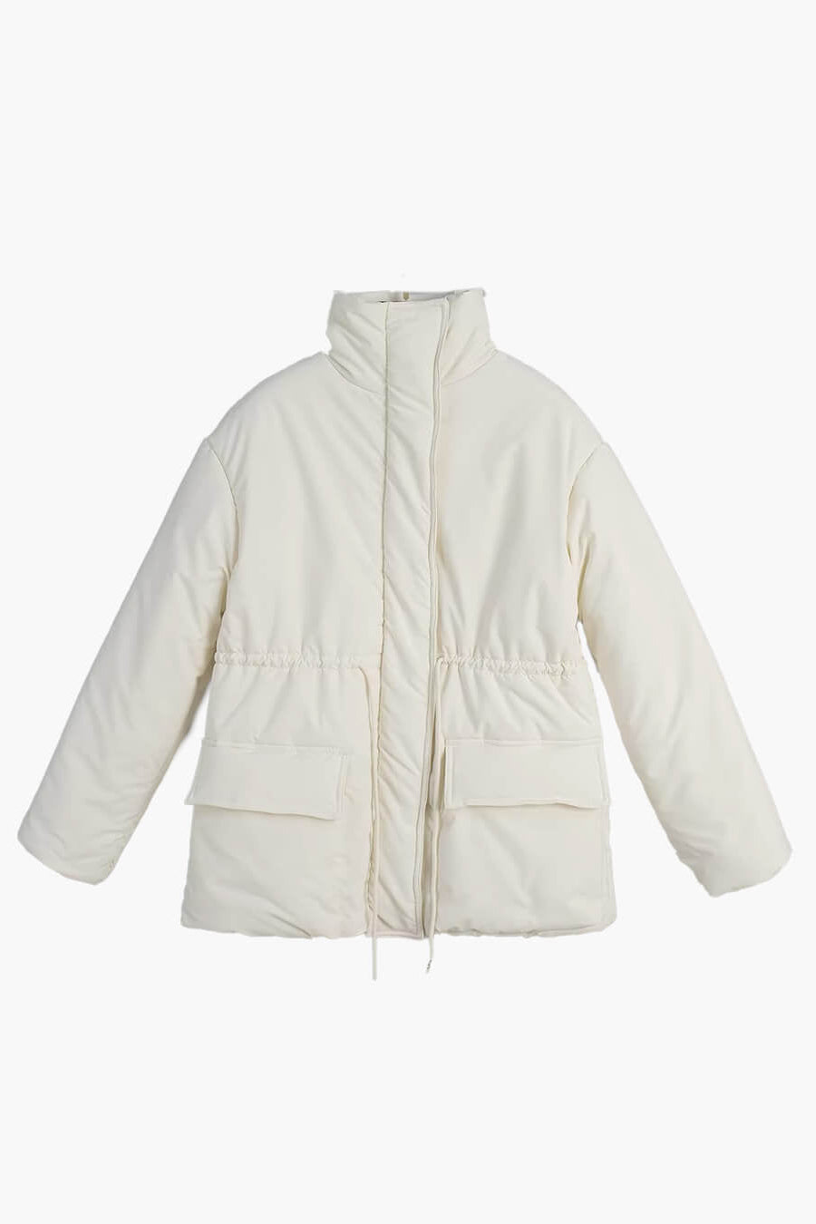 SOKYND Hanna Stand Collar Padded Puffer Coat CoatSOKYND-983063-BEI-S-89207BeigeS