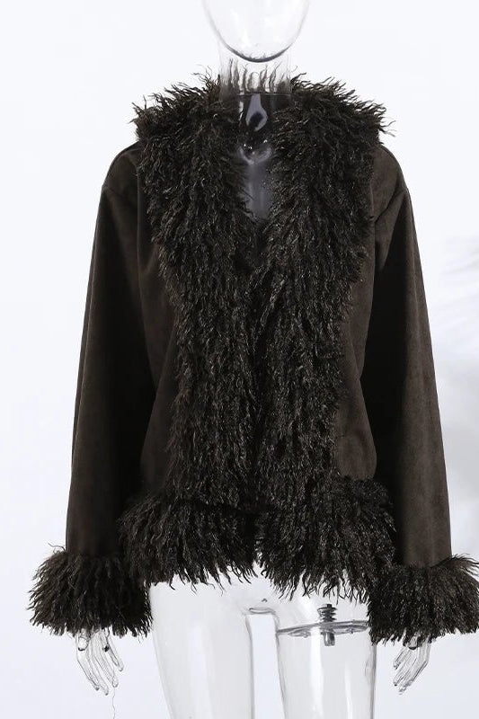 SOKYND Jedda Plush Faux Fur Coat Coats & Jacketspj1767625273826930229BrownL