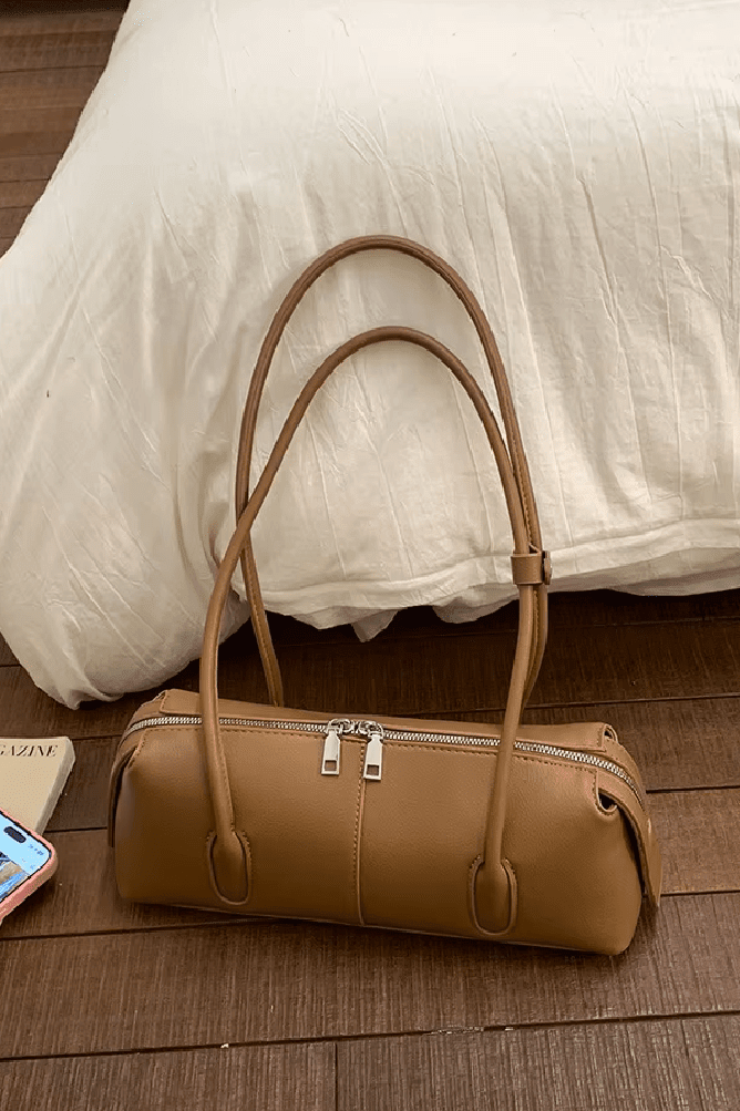 SOKYND Jessica Cylindrical Leather Shoulder Bag BagSOKYND-703639-BRO-OS-12855Brown