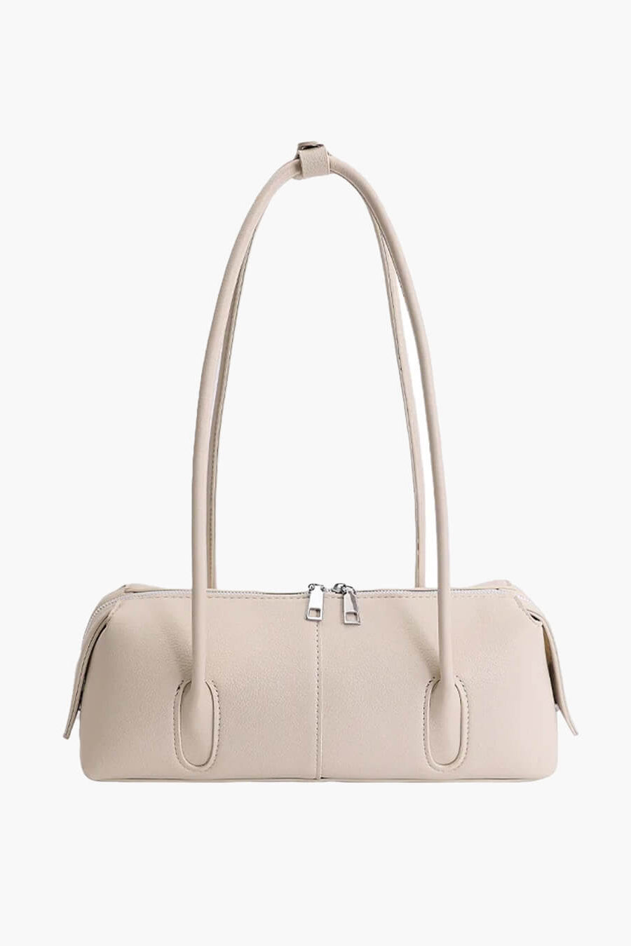SOKYND Jessica Cylindrical Leather Shoulder Bag BagSOKYND-703639-TAU-OS-45623Taupe-Grey