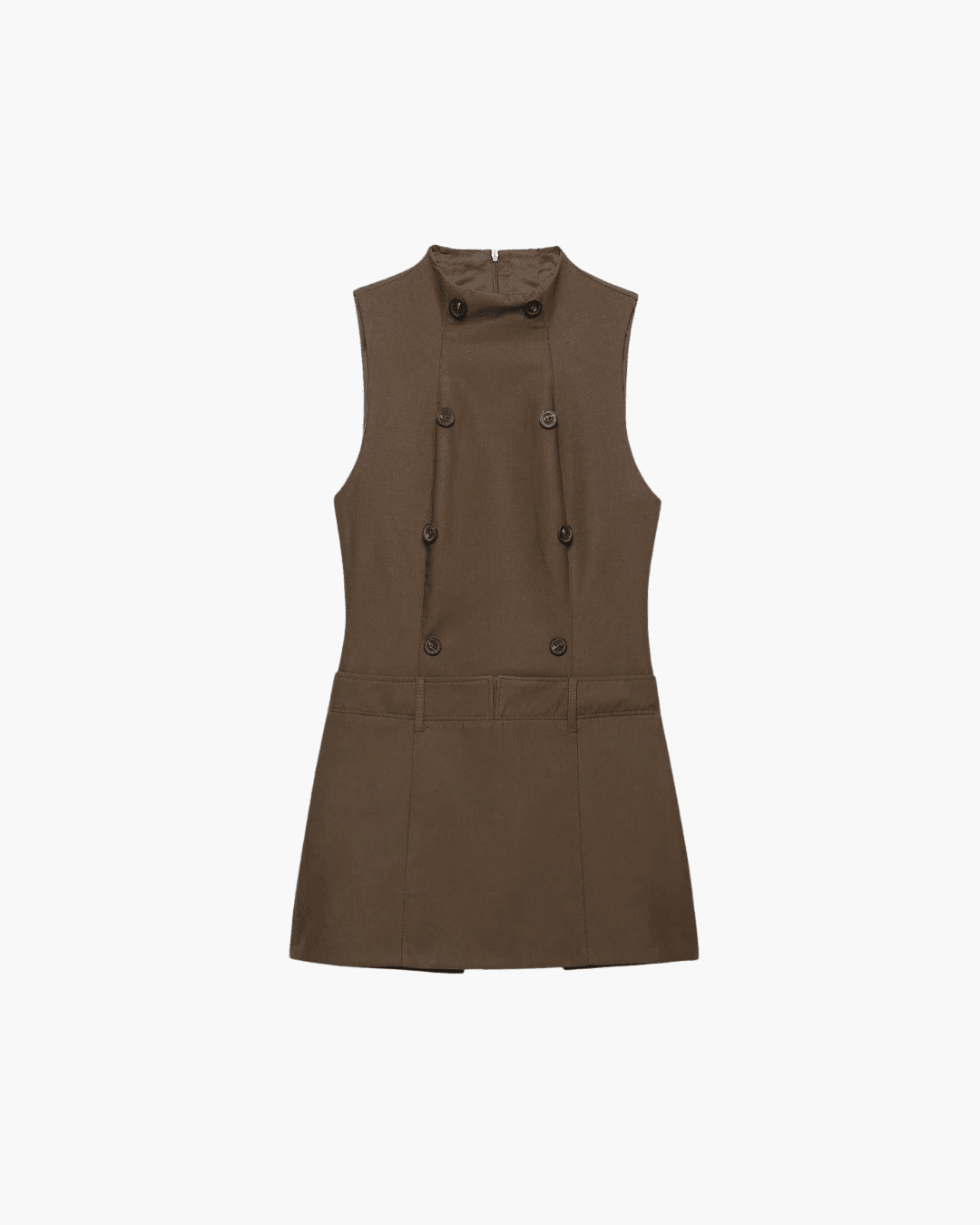 SOKYND Julie High Neck Sleeveless Mini Dress DressSOKYND-393559-BRO-M-75799BrownM