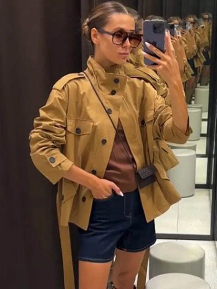 SOKYND Kate High Collar Belted Jacket Skort Set Matching SetsSOKYND-495831-JAC-L-39575JacketL