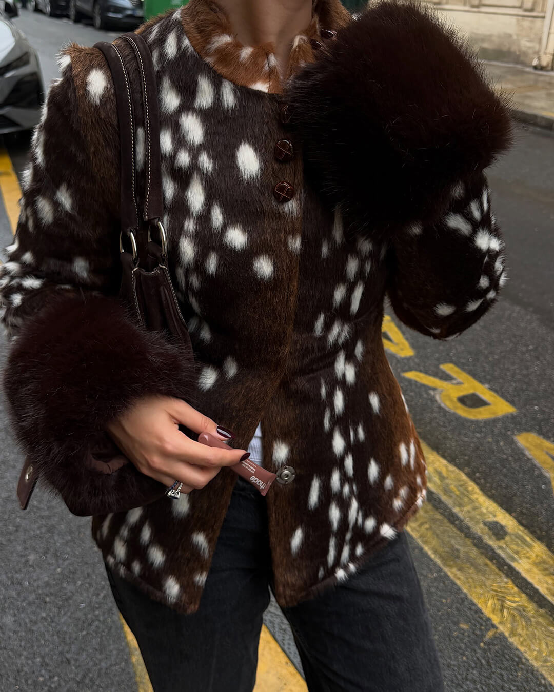 SOKYND Kate Stand Collar Faux Fur Bambi Jacket JacketSOKYND-915671-S-OS-69303S