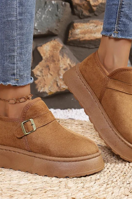 SOKYND Lena Slip-On Suede Platform Ankle Booties ShoesSOKYND-016215-ORA-36-92695Camel36