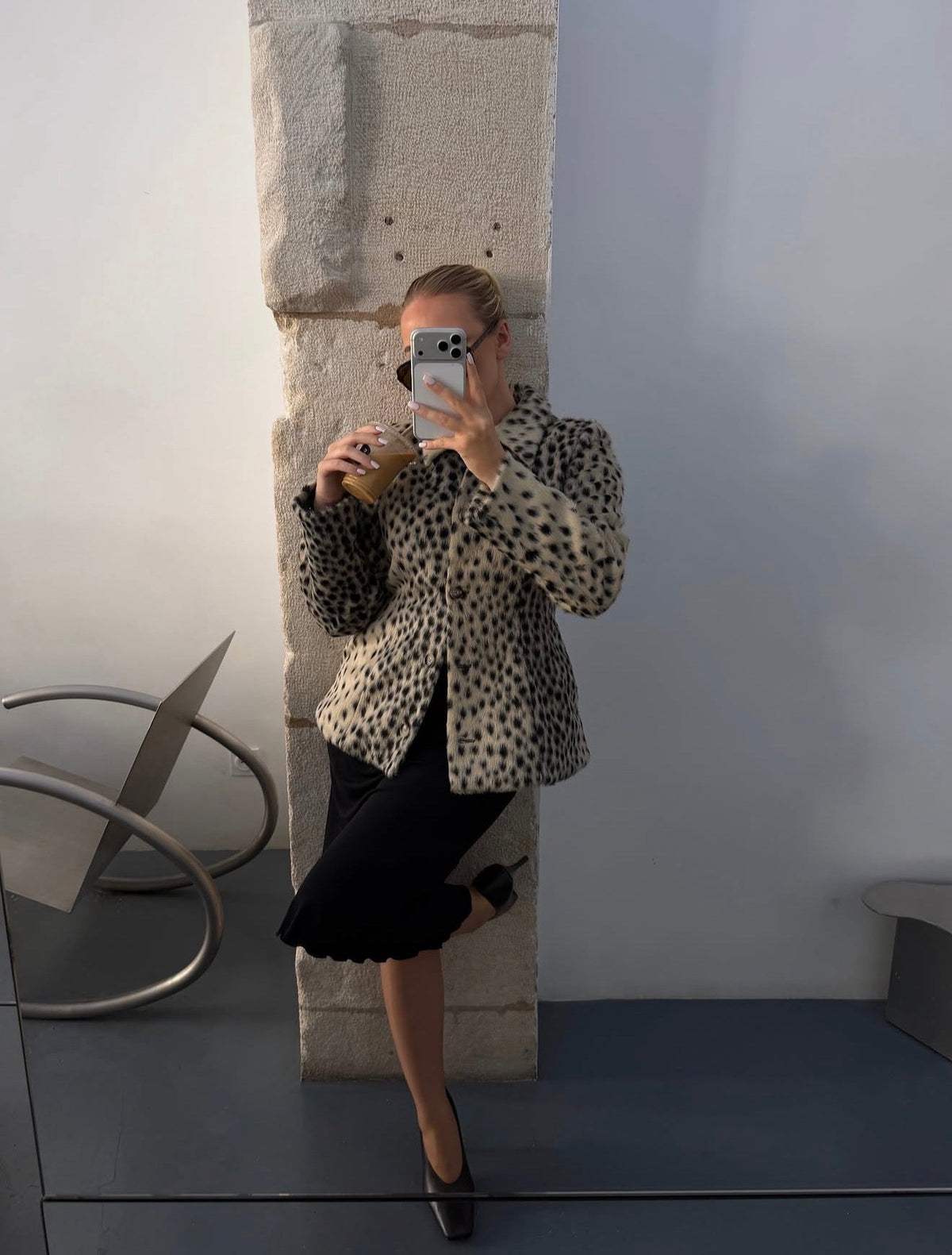 SOKYND Linda Leopard Faux Fur Lapel Coat CoatSOKYND-680727-L-OS-71927L