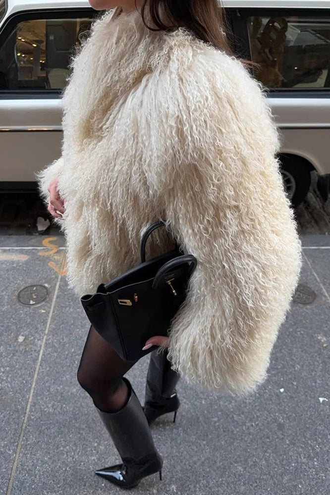 SOKYND Lyndie Short Faux Fur Coat Coats & Jacketsuv1767625273825604919WhiteL