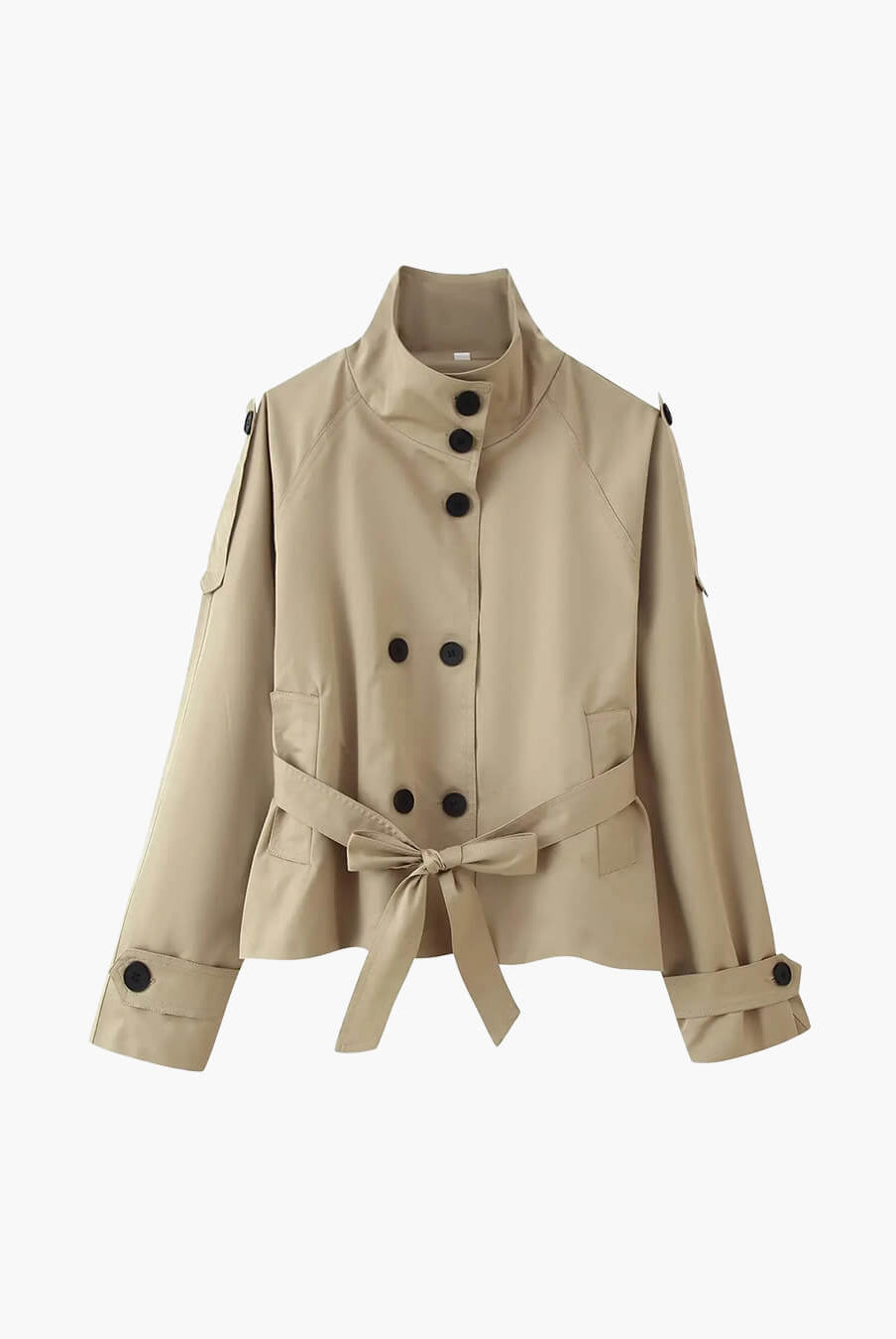 SOKYND Mara Stand Collar Crop Trenchcoat Coats & JacketsgV1774219786663207144TrenchXS