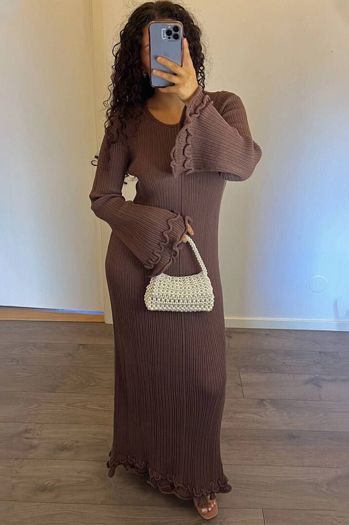 SOKYND Marei Maxi Dress DressBrownM