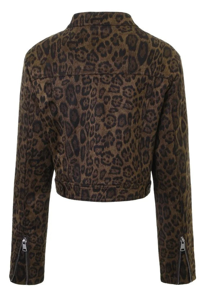 SOKYND Maria Coral Leopard Cropped Jacket JacketSOKYND-690327-XS-OS-65335XS