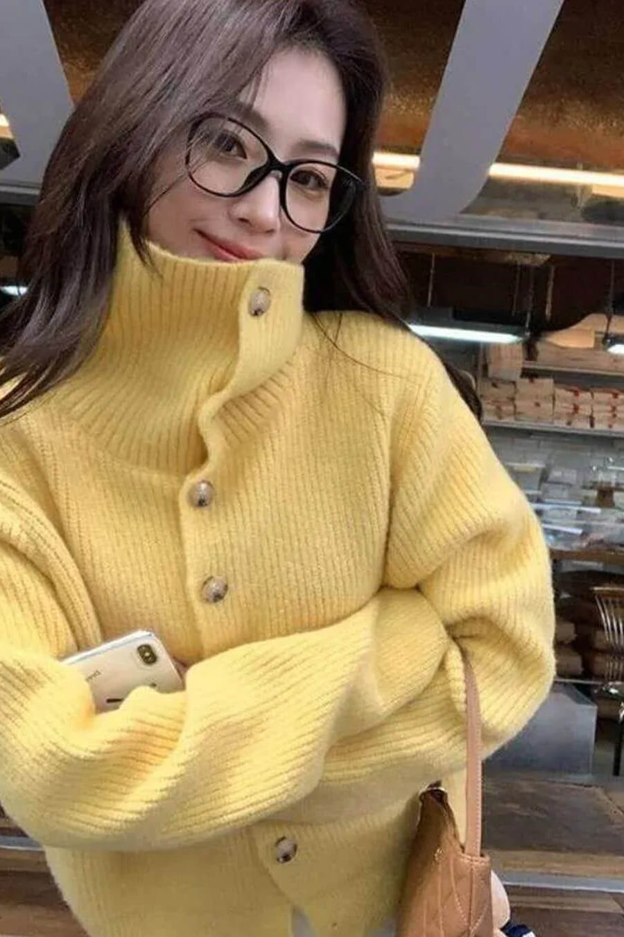 SOKYND Melanie Oversized Knit Cardigan CardiganSOKYND-020311-GIN-M-20087Ginger YellowM