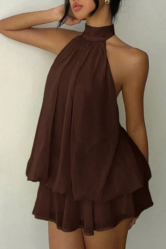 SOKYND Melisande Halter Backless Mini Dress DressesSOKYND-189463-WHI-S-92151WhiteS