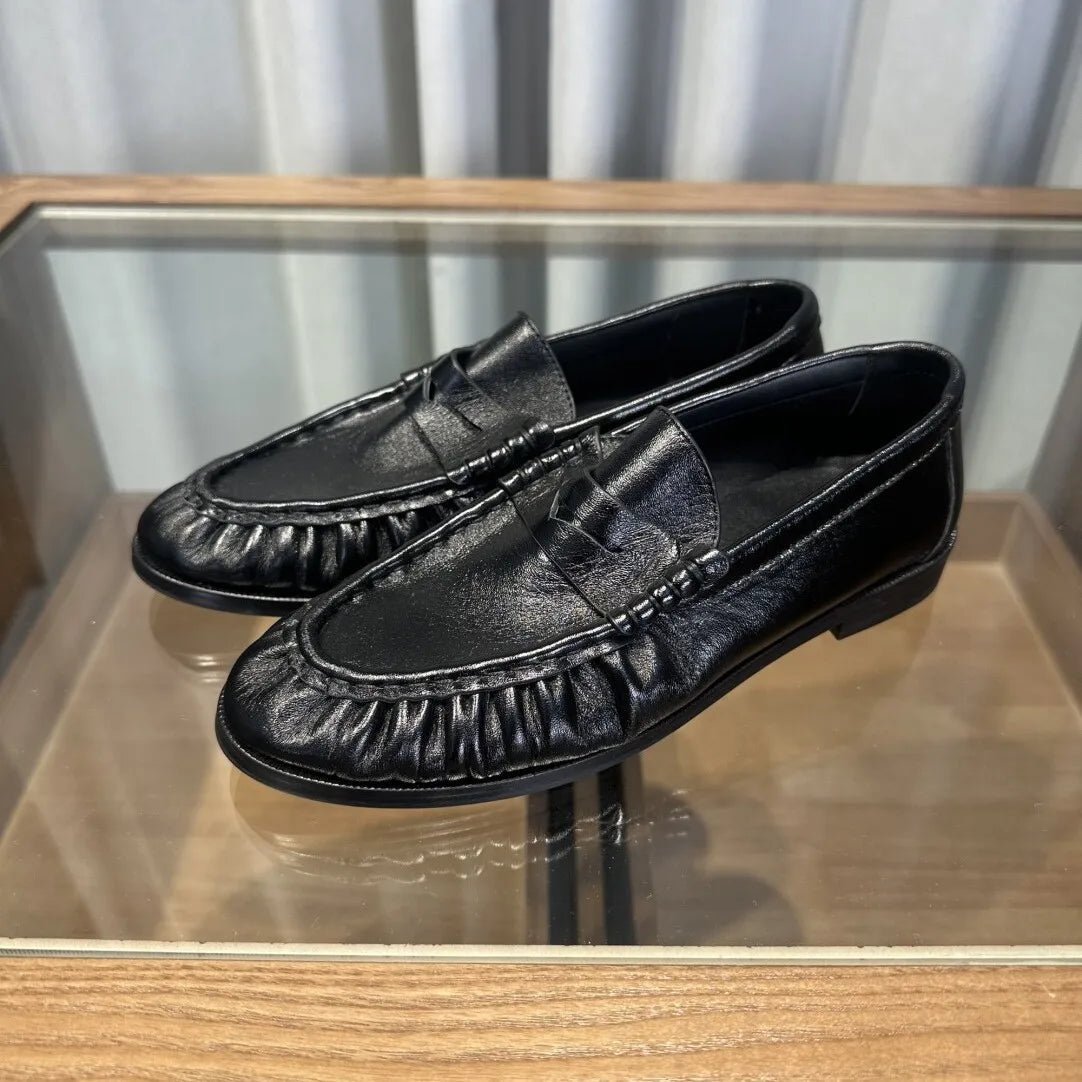 SOKYND Melissa Faux Leather Slip-On Loafers ShoesSOKYND-089367-BLA-38-01303Black38