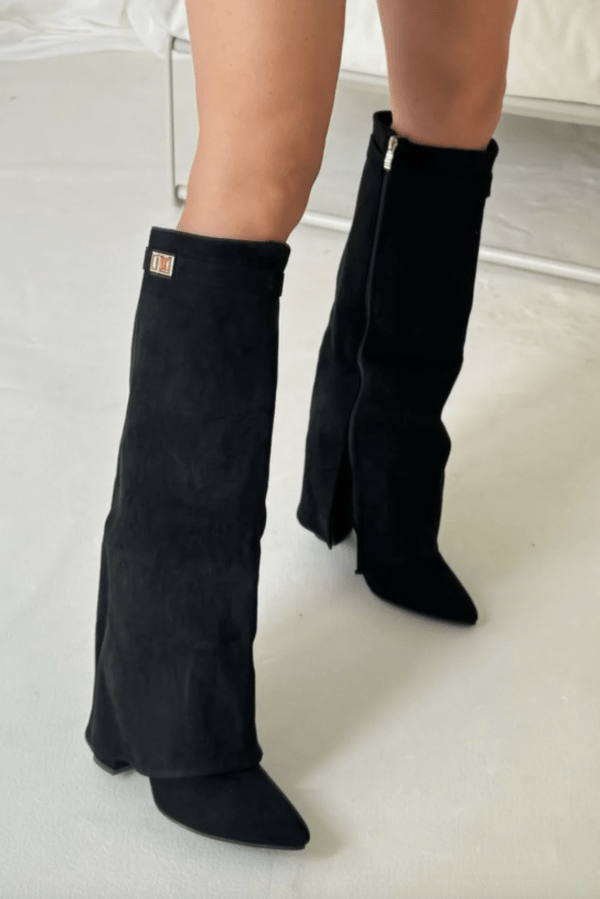 SOKYND Odelie Suede Boots ShoesFW1767625273828379001Black38