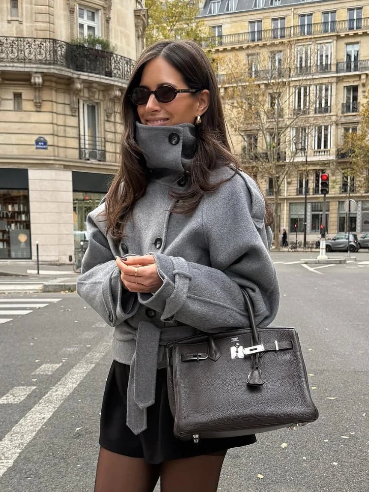 SOKYND Sara Double-Breasted Turtleneck Coat CoatSOKYND-773975-S-OS-13271S
