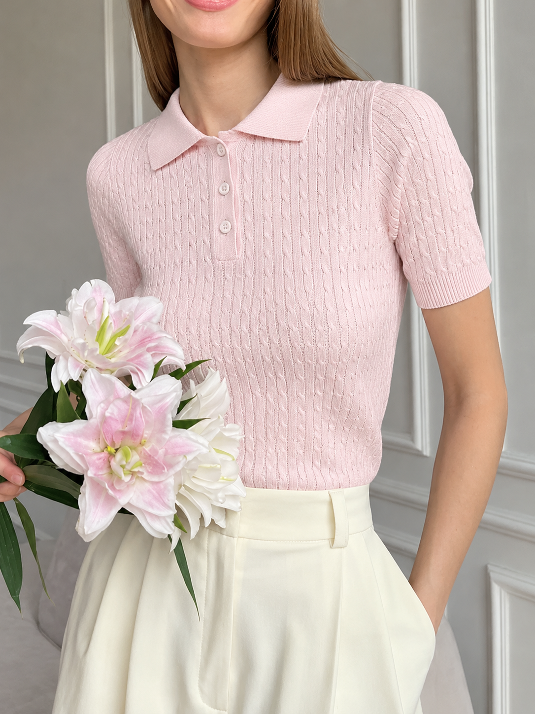 Juliet Knitted Polo Top