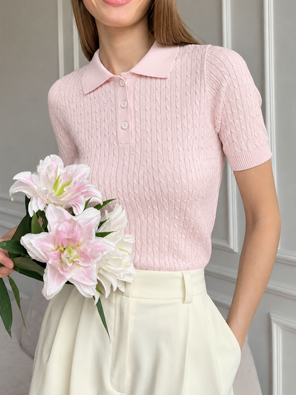 Juliet Knitted Polo Top
