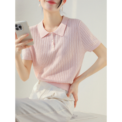 Juliet Knitted Polo Top