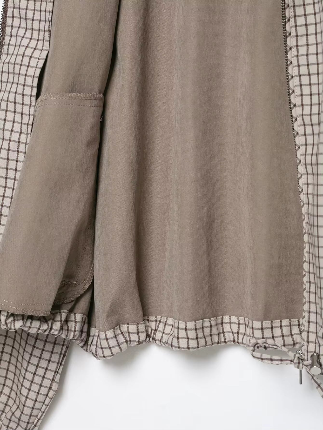 Mila Plaid Hooded Cropped Jacket