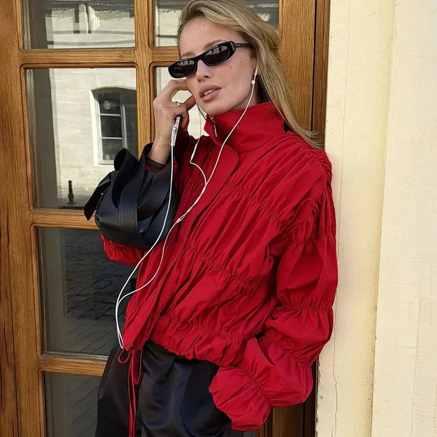 Kate Ruched Zip Jacket