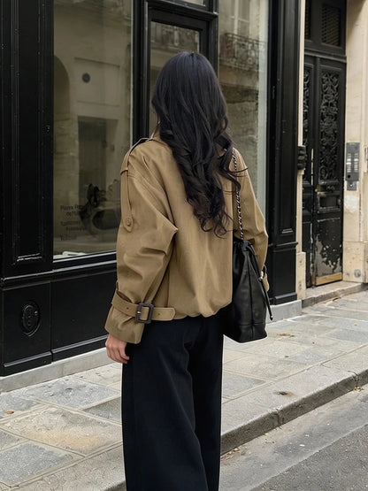 Kelly Utility Cropped Trench Coat