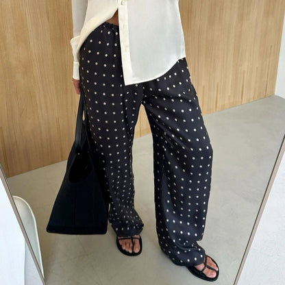Catalina Polka Dot Satin Pants