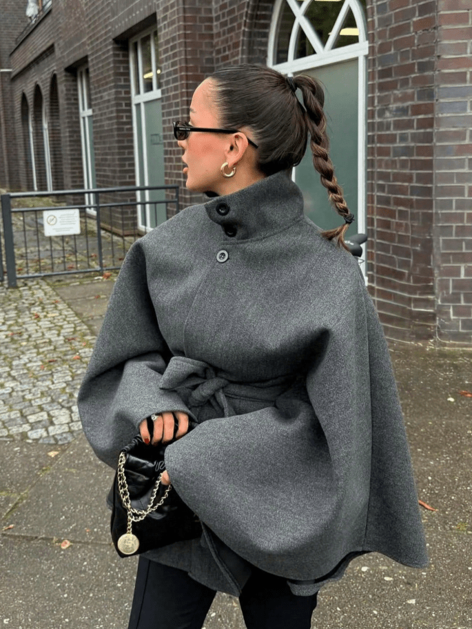 Gina Belted Cape Jacket