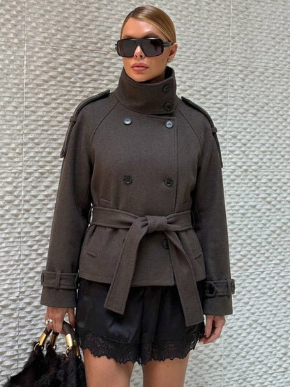 Alicia Double Breasted Belted Coat