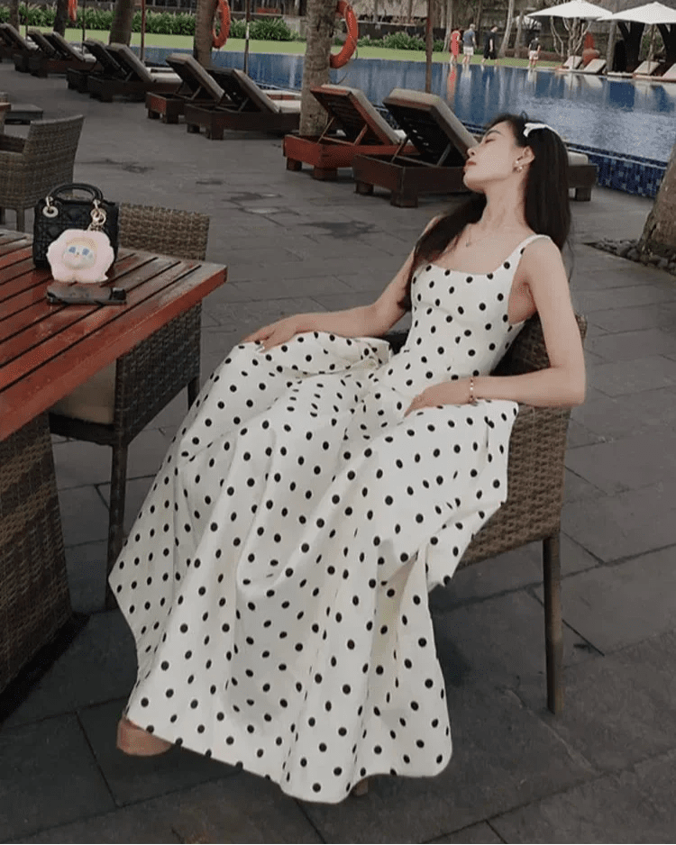 Martha Polka Dot Midi Dress