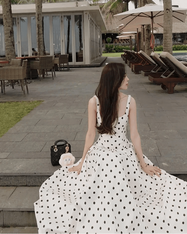 Martha Polka Dot Midi Dress