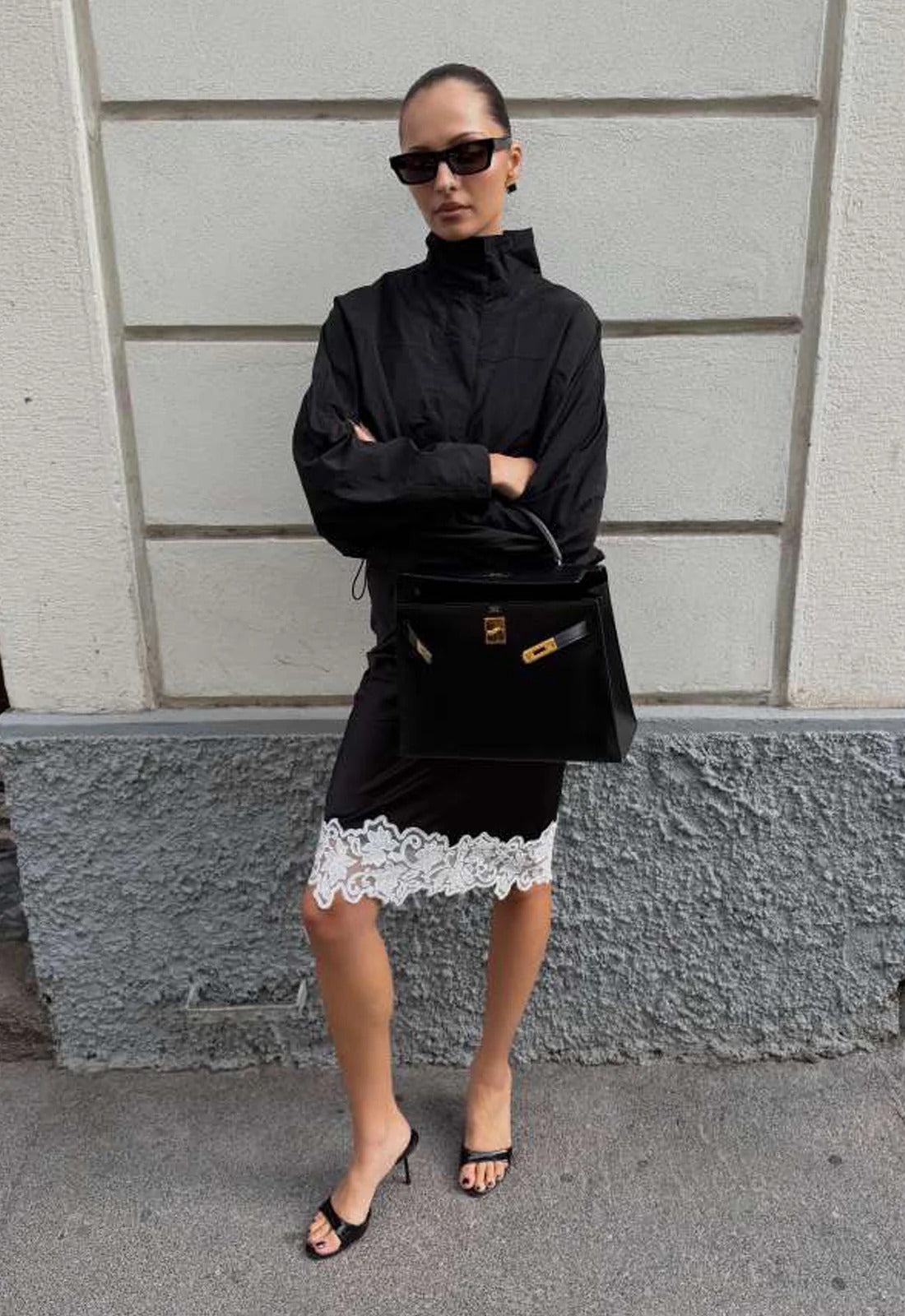 Carla Funnel Neck Windbreaker Jacket