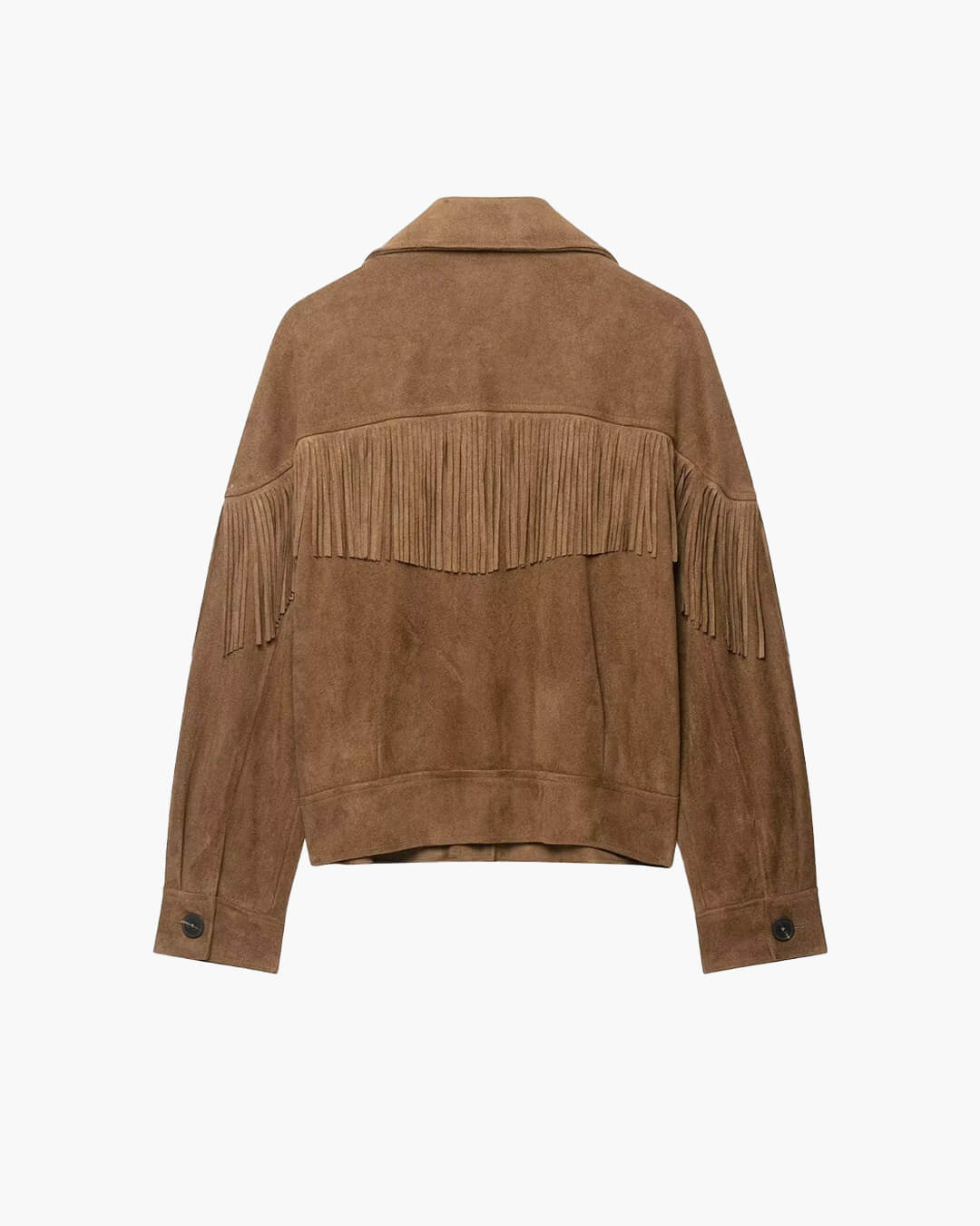 Lucy Faux Suede Fringe Western Jacket