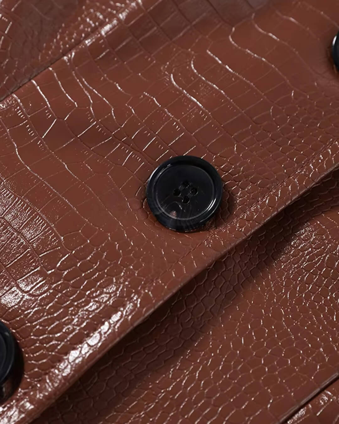 Lola Croc Embossed Faux Leather Jacket