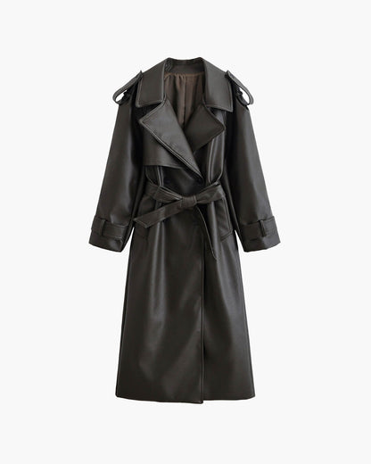 Kelly Long Leather Moto Jacket