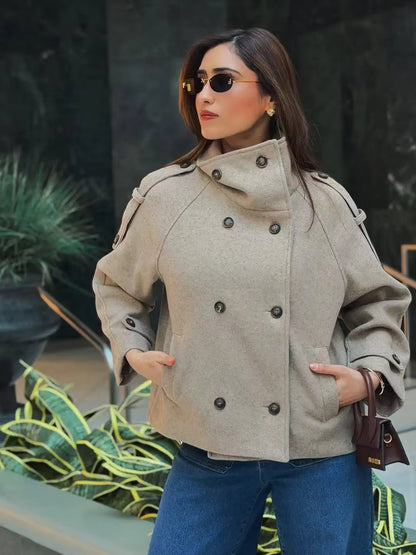 Lisa Stand Collar Oversized Coat