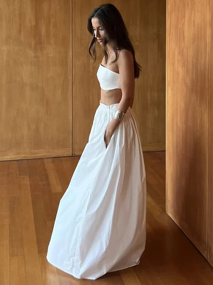 Diandra Strappy Crop Top Two-Piece Set