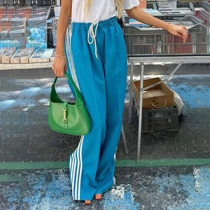 Lily Striped Drawstring Sweatpants