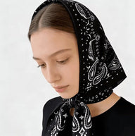 Adaure Cachecol bandana de malha Paisley