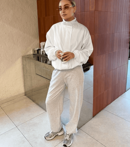 SOKYND Adelita Waterproof Bomber Jacket Coats & JacketsWhiteM