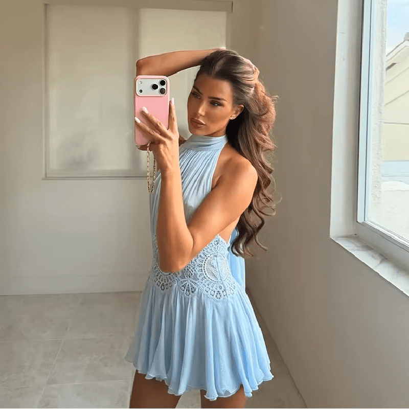 SOKYND Erica Halter Backless Mini Dress DressSOKYND-787223-S-OS-23959S
